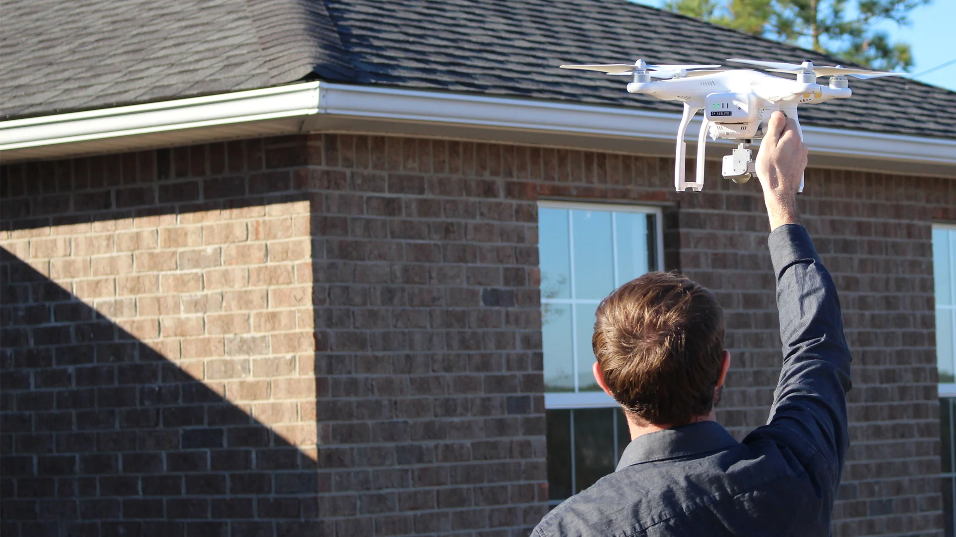 Mario Werth catching drone